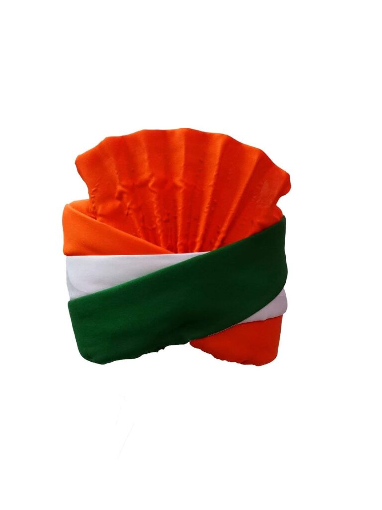 Tricolor Patriotic Turban Pagdi For Kids And Adults For Independence And Republic Day,Multicolor